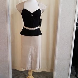 NWT Stop staring dress Black / tan size large